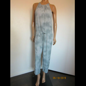 Cloth & Stone Green Watercolor Jumpsuit Sz. M